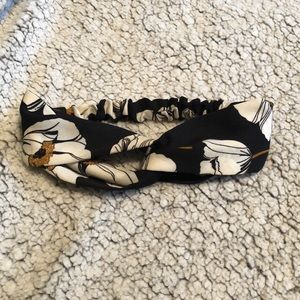 black floral head band